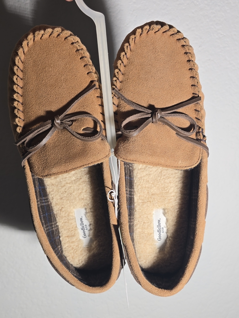 Goodfellow & Co Men’s Brown Suede Moccasin Slippers - Size 11